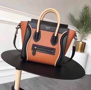Celine micro luggage bag in natural calfskin black,orange,apricot 