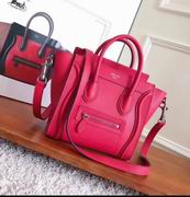 CELINE MICRO LUGGAGE BAG IN RED CALFSKIN