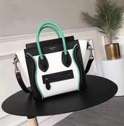 Celine mini luggage bag in natural calfskin black ,white,green