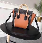 Celine mini luggage bag in natural calfskin black,orange,apricot
