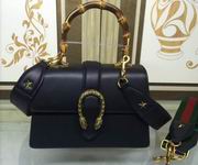 Gucci Dionysus leather top handle bag black calfskin