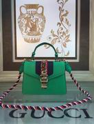 Gucci Sylvie leather mini bag green