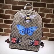 Gucci Blue Butterfly print GG backpack