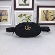 Gucci GG Marmont matelasse leather belt bag black