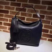 Gucci Embossed GG leather hobo black 