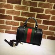 Gucci leather top handle bag black leather 