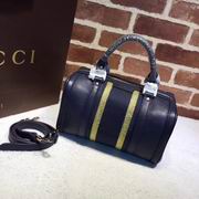 Gucci leather top handle bag blue leather