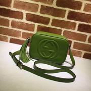 Gucci Soho leather disco bag green leather