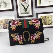 Gucci Dionysus embroidered leather shoulder bag black 