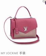 Louis Vuitton Solf Calfskin My Lockme bag Pink & Grey 