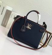 Louis Vuitton Epi grained and Cuir Ecume grained cowhide leather  Indigo TWIST TOTE 