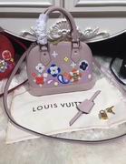 Louis Vuitton Printed and embossed Epi leather with leather light purple ALMA BB