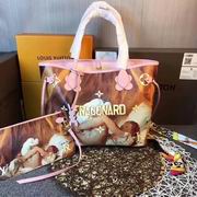 Louis Vuitton colored drawing tote pink leather 
