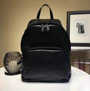 Prada black calfskin backpack with Black palladium finish hardware FOR MAN