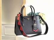 Prada new style black & red calf leather  paradigme bag 