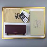 Burberry House Check And Leather Continental Wallet bordeaux 