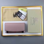 Burberry House Check And Leather Continental Wallet light purple 