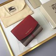 Burberry House Check and Leather Wallet red 