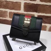 Gucci Sylvie leather wallet black 