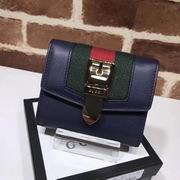 Gucci Sylvie leather wallet blue