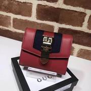 Gucci Sylvie leather wallet red 