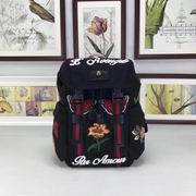 Gucci Backpack with embroidery black techno canvas 