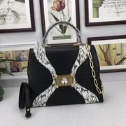 Gucci Leather and snakeskin top handle bag 