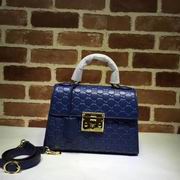 Gucci Padlock Gucci Signature top handle bag blue
