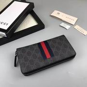 Gucci GG Supreme Web zip around wallet 
