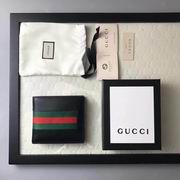 Gucci Web leather wallet black 