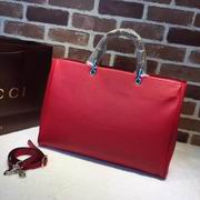 Gucci leather top handle  bag red 