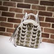 Gucci GG Marmont animal studs leather backpack white