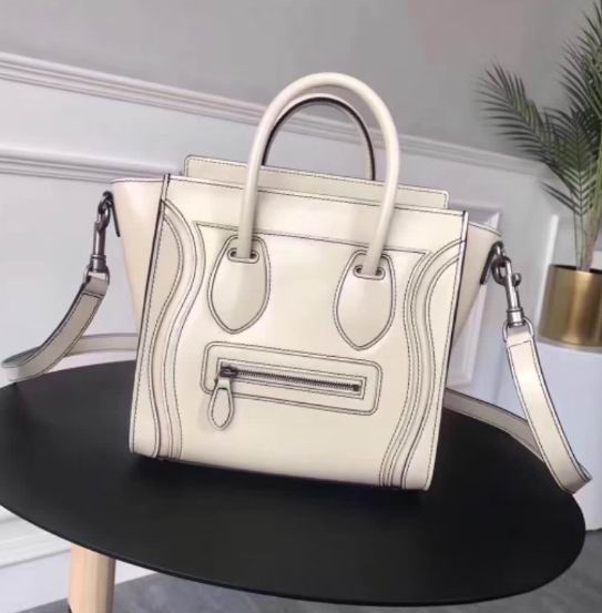  Celine Luggage Bag IN BOX CALFSKIN White