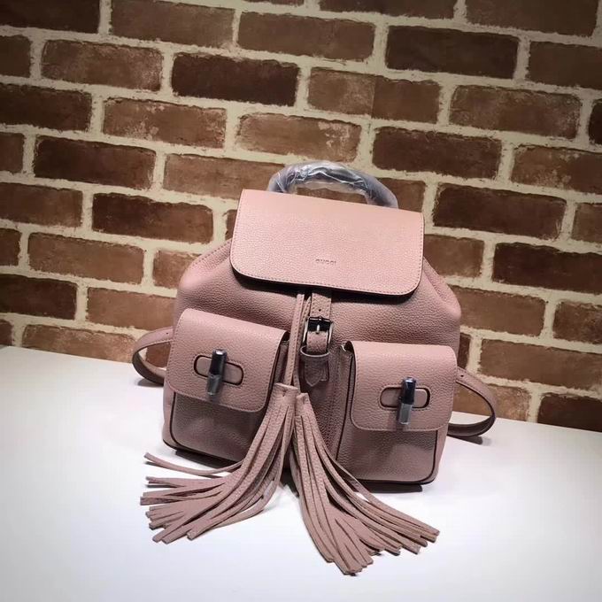  Gucci new style  calf leather backpack pink