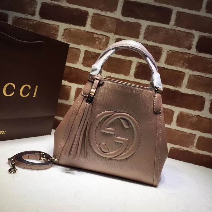  Gucci new style leather hobo pink god