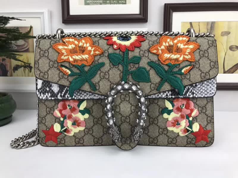  Gucci Dionysus embroidered shoulder bag with flowers