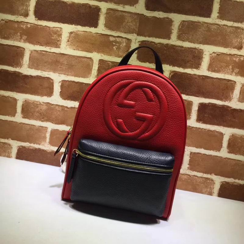  Gucci leather backpack red P265