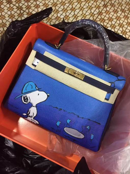  HERMES EPSOM KELLY BAGS with snoopy