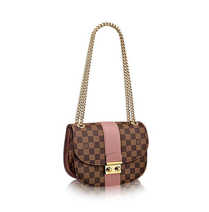  Louis Vuitton Coated Damier Ebene canvas and Cuir Taurillon leather exterior Wight bag??Magnolia