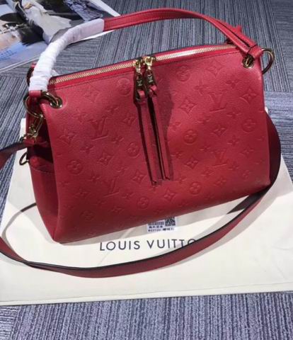  Louis Vuitton Embossed supple cowhide and smooth supple cowhide PONTHIEU PM Red