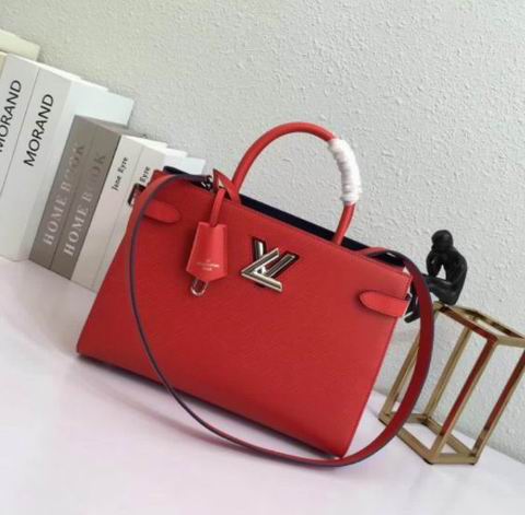  Louis Vuitton Epi grained and Cuir Ecume grained cowhide leather  Coquelicot TWIST TOTE