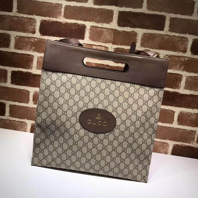  Gucci Soft GG Supreme tote brown