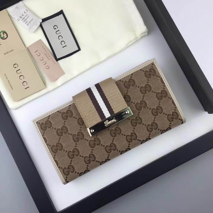  Gucci GG supreme wallet khaki