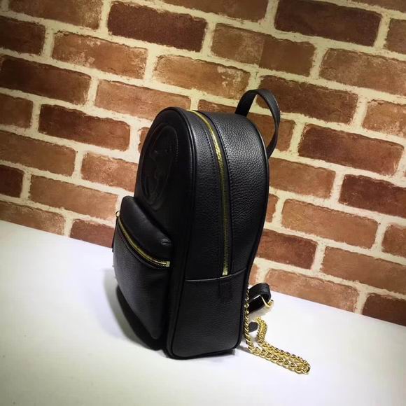  Gucci leather backpack black