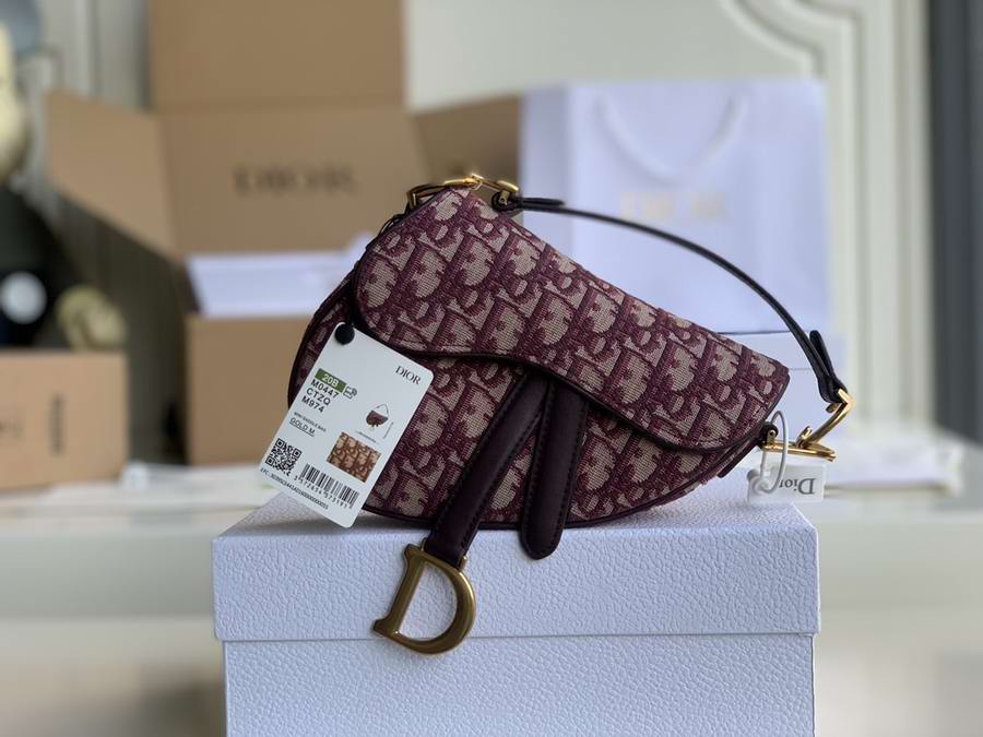  SADDLE BAG Burgundy Dior Oblique